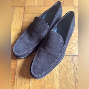 Tod’s brown suede men’s loafers size 8